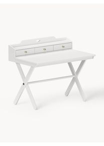 Cam Cam Copenhagen Ręcznie wykonane biurko z drewna z funkcją regulacji wysokości Luca Biały Drewno S 90 x G 59 cm