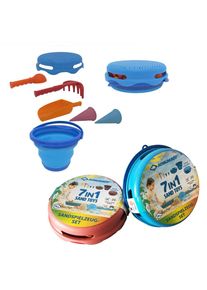Donic Schildkröt folding bucket set 7 in 1 Sand Toys blue pink 2-way assorted