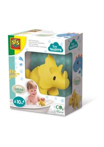 CREATIVE Badespielzeug Dinosaurier Triceratops gelb 12cm Naturkautschuk