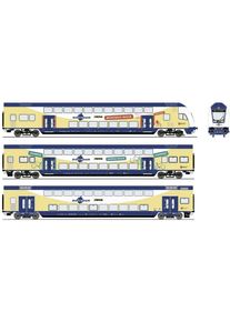 Roco 6210105 H0 Doppelstockwagen der metronom 3er-Set 2. Klasse DBpza Steuerwagen 1./2. Klasse