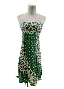 Pepe Jeans Abito senza spalle Donna, Taglia 40, verde