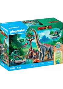 Playmobil , Konstruktions-Spielset »Brachiosaurus-Begegnung mit Luftkissenboot (71819), Playmobil Dinos«, (97 St.) , bunt