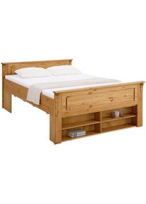 Home Affaire , Massivholzbett »Tessin, Stauraumbett, Landhausstil, Schubladen optional, rustikal«, (Breite/Belastbarkeit 180cm/220 KG, 140cm/180...