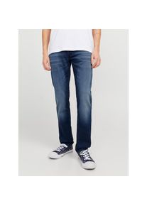 Jack & Jones Jack & Jones, Herren, Tapered-fit-Jeans &raquo;JJIMIKE mit Stretch, Used-Look und bequemer Passform&laquo; mit Abriebeffekten, blue denim, L&auml;nge 34, 32 -L&auml;nge 34,