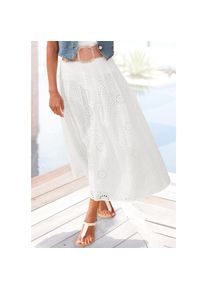 Buffalo, Damen, Maxirock aus Spitze, Sommerrock, modische Lochstickerei, wei&szlig;, 38, wei&szlig;, Sommerrock mit Lochstickerei