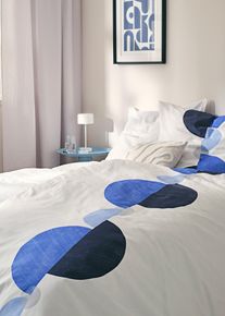 Biancheria da letto con motivo grafico, Blu, Taglia 135x200 cm, bonprix