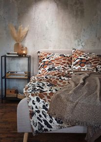 Biancheria da letto con stampa animalier, Marrone, Taglia 135x200 cm, bonprix