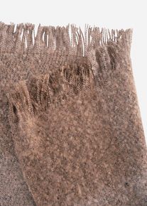 Plaid con frange, Marrone, Taglia 130x160 cm, bonprix