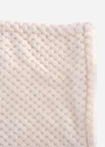 Plaid in morbido pile con struttura a nido d'ape, Bianco, Taglia 130x170 cm, bonprix