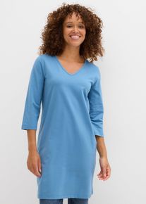 Abito in puro cotone biologico elasticizzato, Blu, Taglia 54/56 (XL), bonprix