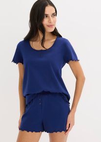 Pigiama estivo con bottoncini, Blu, Taglia 50/52 (L), bonprix