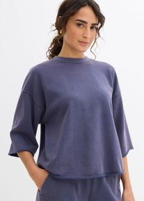 Felpa oversize in misto cotone morbido, Blu, Taglia 38/40 (XS), bonprix