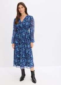 Abito midi in mesh, Blu, Taglia 50/52 (L), bonprix