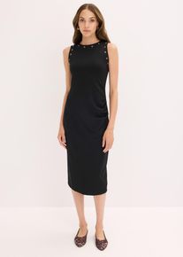 Abito midi con borchiette, Nero, Taglia 50, bonprix