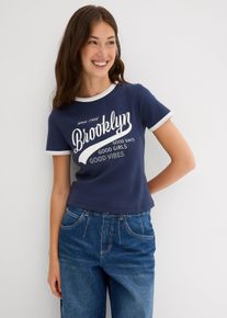 T-shirt in puro cotone biologico, Blu, Taglia 46/48 (M), bonprix