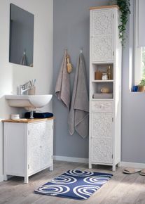 Tappeto da bagno con memory foam, Blu, Taglia 1 (tappetino per wc a terra 45x50cm), bonprix