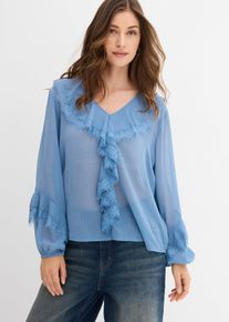 Blusa di chiffon, Blu, Taglia 42, bonprix