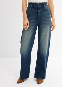 Jeans straight vita alta, Blu, Taglia 46, bonprix