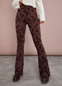 Leggings i myk viskose med utsvingte ben, brun, størrelse 32/34 (XS), bonprix