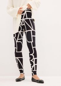 Leggings med print, svart, størrelse 48/50 (XL), bonprix