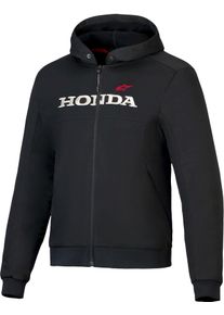 Alpinestars Honda Chrome V3 Sport Hoodie, textile jacket , color: Black , size: S