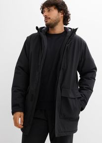 Parka imperm&eacute;able en mati&egrave;re technique avec doublure matelass&eacute;e - noir - taille 46 - bonprix