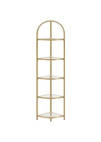 VASAGLE, Regal, Eckregal gold 28,0 x 28,0 x 158,0 cm