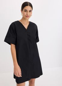 bonprix Női Tunika ruha tiszta bio-pamutból, fekete, 40