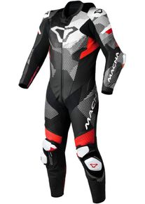 Macna Ignite, leather suit 1pcs. perforated , color: Black/Red/White , size: 48