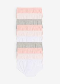 bonprix Braguita hipster con algodón suave (10 unidades), rosa, 152/158