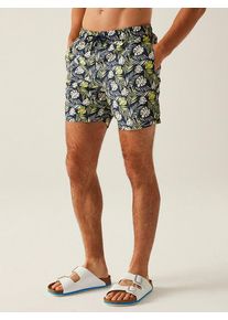 Regatta Zwemshort "Loras" donkerblauw/geel/wit - 63% | Maat: 3XL |