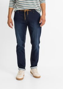 Joggerjeans Regular Fit med res&aring;rmidja Tapered - bl&aring; - storlek 54 - bonprix