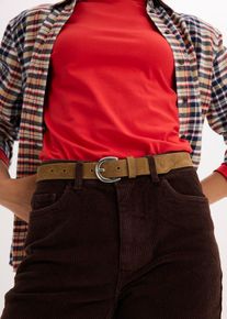 Läderskärp - brun - storlek 120 - bonprix