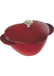 Staub Bräter HERZ kirschrot, Pfanne + Kochtopf, Rot