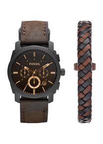 Fossil, Armbanduhr, Machine, Braun, (Chronograph, 42 mm)