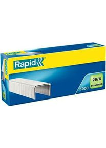 Rapid, Büroklammer, Heftklammern 26/6 6 mm 5000 Stücke (10 Stück) (10 x)