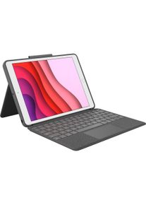 Logitech Combo Touch (FR, iPad 2019 (7. Gen), iPad 2020 (8. Gen), iPad 2021 (9. Gen)), Tablet Tastatur, Grau