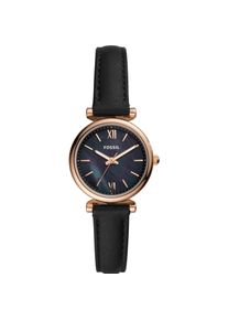 Fossil, Armbanduhr, Carlie, Schwarz, (Analoguhr, 28 mm)