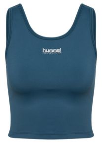 Hummel Top Damen blau Größe L Logoprint