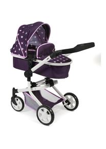 Bayer Chic 2000 CHIC2000, Kombi-Puppenwagen &raquo;Mika&laquo; mit schwenkbaren Vorderr&auml;dern, Stars Lila, Kombi-Puppenwagen