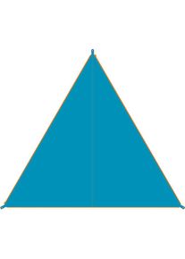 BENT, Sonnensegel &raquo;Zip-Canvas&laquo;, t&uuml;rkis / RV orange, Sonnensegel