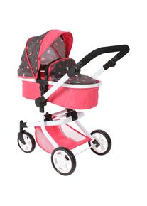 Bayer Chic 2000 CHIC2000, Kombi-Puppenwagen &raquo;Mika&laquo; mit schwenkbaren Vorderr&auml;dern, Butterfly, Kombi-Puppenwagen