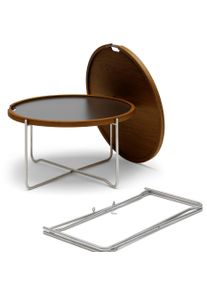 CH417 Tray Table d'appoint Carl Hansen & Søn Dessus en noyer/environnement en chêne huilé