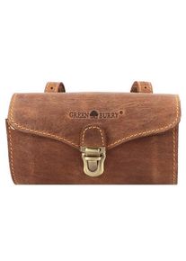 Green Burry Greenburry Vintage original bicycle bag leather 17 cm brown