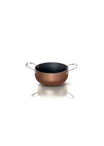 Pensofal casseruola in alluminio antiaderente 2 maniglie inox 24cm, magnifiqa, pen6913, rame
