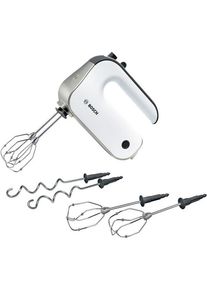 Bosch Handmixer »Styline MFQ4835DE, 2x Rührbesen, Knethaken Edelst., 5 Stufen, weiß« 575 W Turbotaste, ergon. Soft-Touch-Griff, Made in Europe in weiß