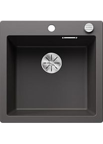 Blanco Pleon 5 Silgranit Spüle 523677 51,5 x 51 cm, felsgrau, Ablauffernbedienung mit Drehbetätigung