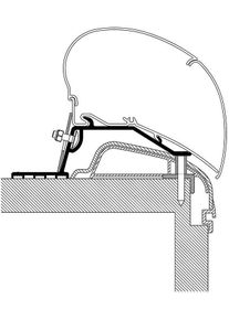 Thule 309819 Markisen-Adapter für Omnistor 9200/6300 Hobby Optima Premium Camping Wohnwagen