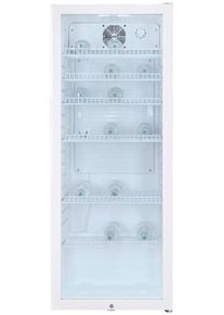Exquisit GKS240-GT-160C Flaschenkühlschrank Getränkekühlschrank 54cm breit 237 Liter Glastür weiß
