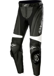 Alpinestars Stella Missile V3, pantalon en cuir pour femmes , couleur: Noir/Blanc , taille: 48